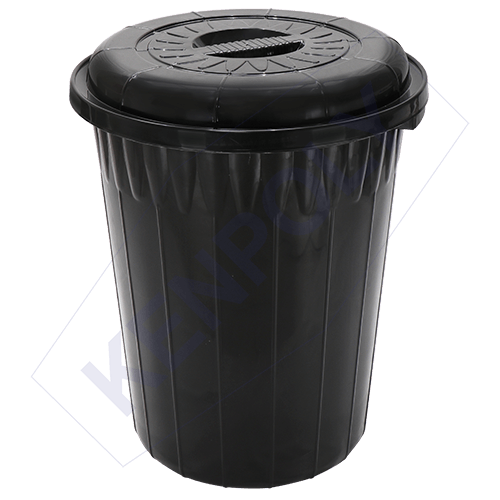 Kenpoly 120L Black Drum Bin Kenya heavy duty waste bin for home and commercial use