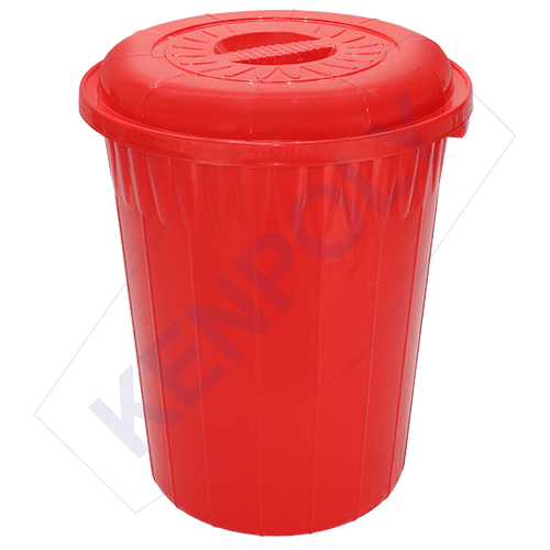 Kenpoly 120L Red Drum Bin Kenya – Heavy Duty Waste Bin for home, office and commercial waste management