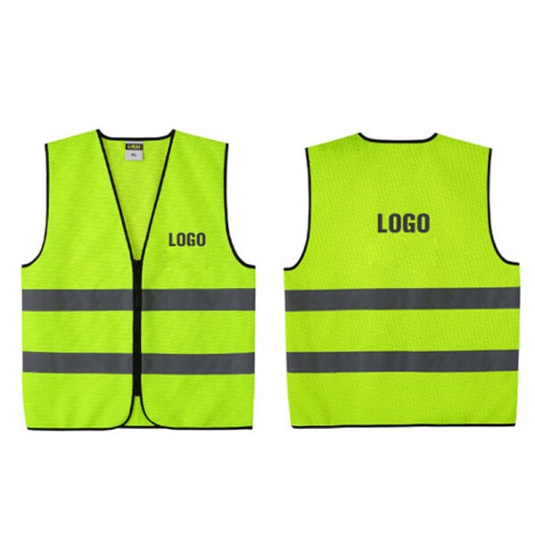 Branded reflector jacket with high visibility reflective strips for safety wear in construction, security, and road work in Kenya