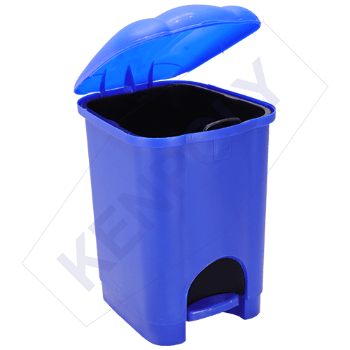 Kenpoly 18L Blue Foot Pedal Waste Bin Kenya Hygienic Dustbin Kenpoly 18L blue foot pedal waste bin Kenya for hygienic hands-free kitchen bathroom and office waste disposal
