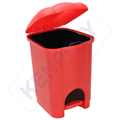 Kenpoly 18L red foot pedal bin Kenya hygienic kitchen waste bin for home and bathroom use