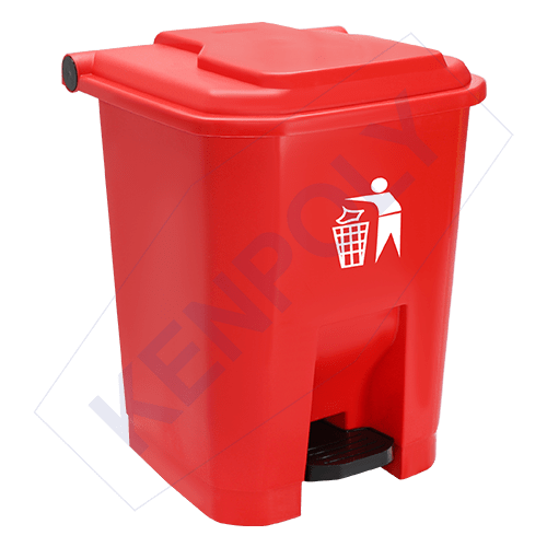 Kenpoly 30L red pedal dustbin Kenya hygienic kitchen waste bin