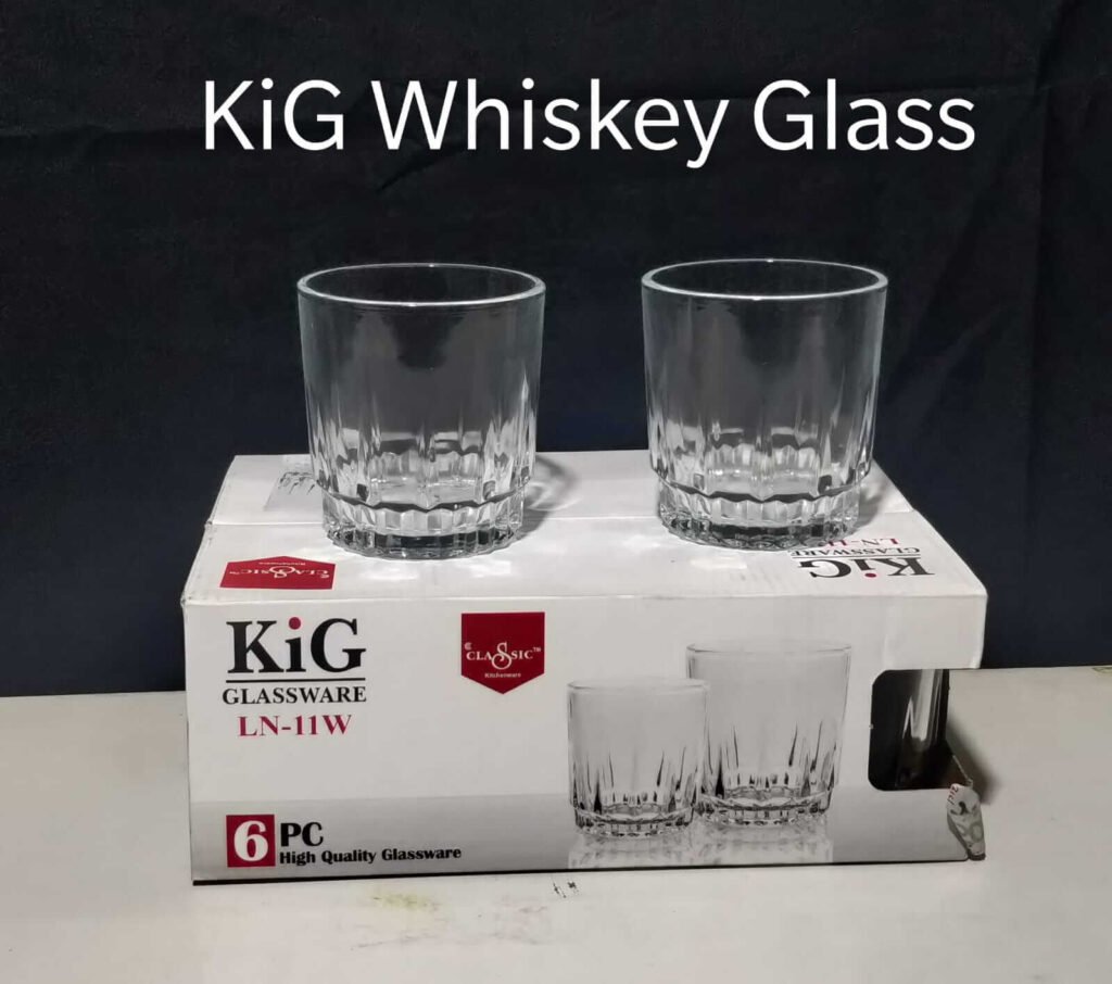 Kig 6pc Whiskey Glass Set 300ml – Premium Drinking Glasses for Bar & Home